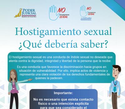 Cero tolerancia ante el hostigamiento sexual
