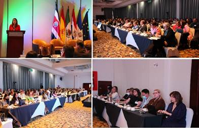 Un grupo de personas sentadas en un auditorio

Descripción generada automáticamente