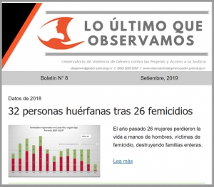 32 personas huérfanas en el 2018